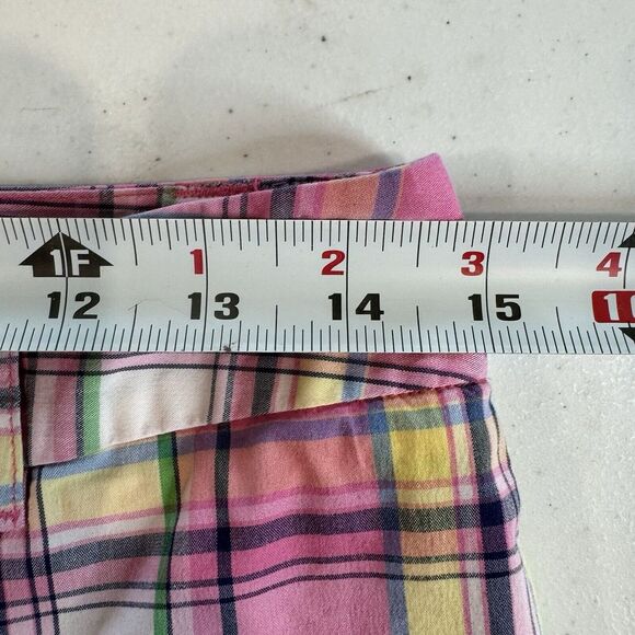 Vintage Lilly Pulitzer Main Line Fit Cropped Capri Pants Size 4 Pink Plaid - Picture 8 of 12
